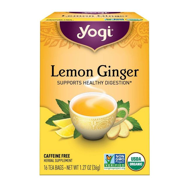 Yogi Tea Lemon Ginger Tea Bags - 16ct