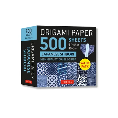 Origami Paper 500 Sheets Japanese Shibori 4 (10 CM) - by Tuttle Studio (Loose-Leaf)