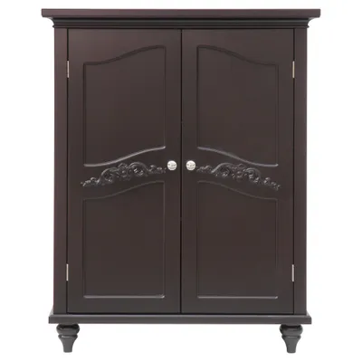 Versailles Floor Cabinet with Two Doors  - Elegant Home Fashions: Adjustable Shelves, MDF Construction