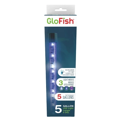 GloFish 5 LED White, Blue and Magenta Light Stick for Fish Aquariums up to 5gal Aquarium Ornament Decor