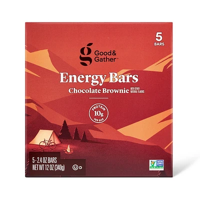 Energy Bar Chocolate Brownie - 5ct - Good & Gather