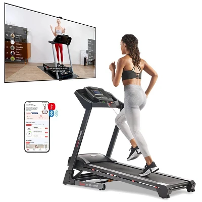 Sunny Health & Fitness Premium Non-Powered Treadmill Auto Incline and Bluetooth