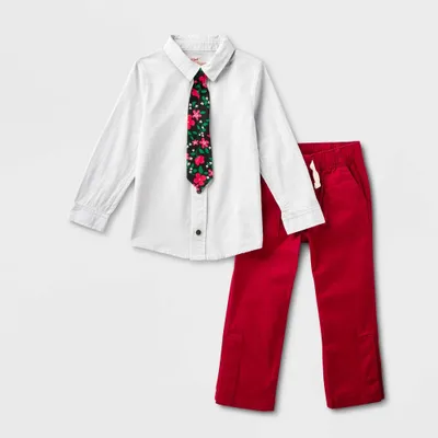 Toddler Boys Adaptive Holiday Dress Set