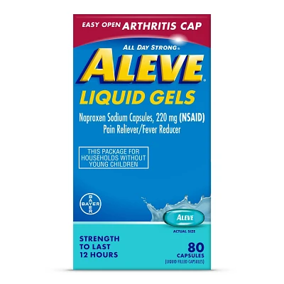 Aleve NSAID Naproxen Sodium, Easy Open Arthritis Cap, Pain Relief, Arthritis Pain Relief - 80ct