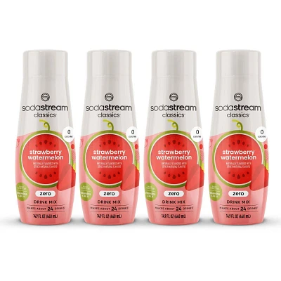 SodaStream SodaStream Zero Strawberry Watermelon Drink Mix 14.9 fl oz/4pk: Diet Soda Streamer Flavor Syrup