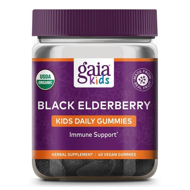 Gaia Herbs Kids Everyday Immunity Elderberry Vegan Gummies - 40ct