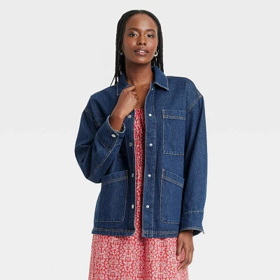 Womens Denim Chore Coat