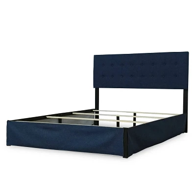 Home Design King Larry Panel Bed Denim Blue