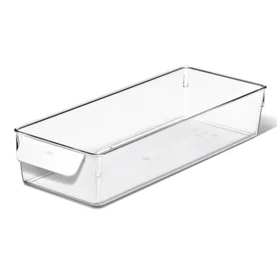 OXO Plastic Medium Fridge Bin White: Refrigerator Organizer, Hand Wash, Lifetime Warranty