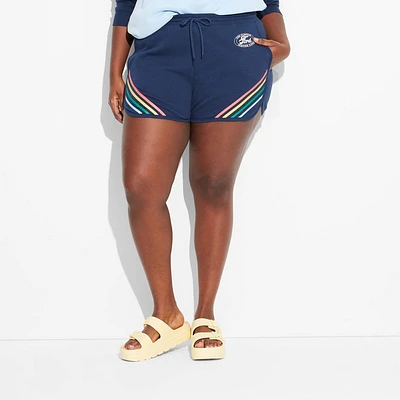 Womens Ford Striped Graphic Shorts