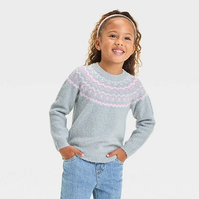 Toddler Girls Fairisle Pullover Sweater