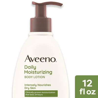 Aveeno Daily Moisturizing Lotion For Dry Skin, Fragrance-Free, 12oz