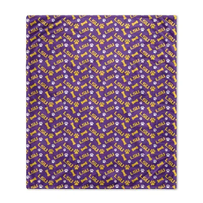 NCAA LSU Tigers Bones Repeat Pet Blanket