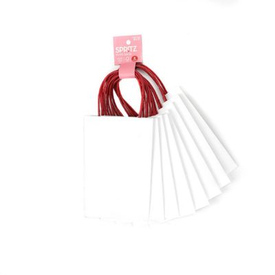 8ct Jr Tote Valentines Day Gift Bag White - Spritz