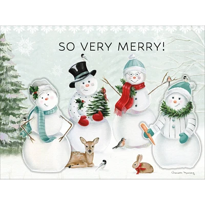 LANG 8ct Jolly Snowmen Christmas Greeting Card