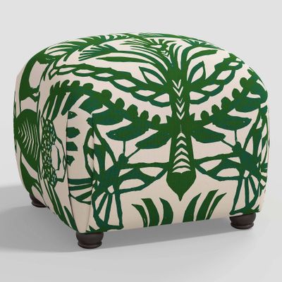 Skyline Furniture Poppy Ottoman Eulalia : Cotton Upholstered, Pine Frame, No Assembly Required