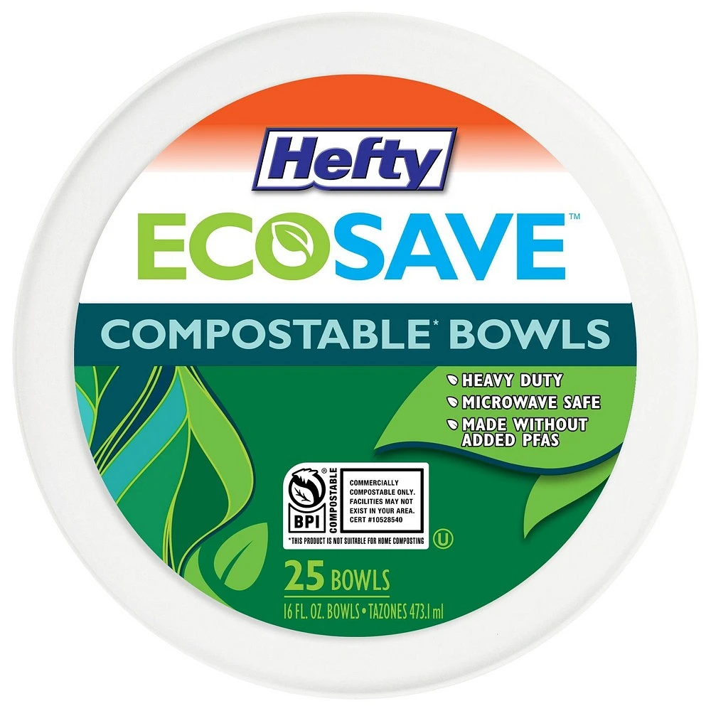 Hefty EcoSave Molded Fiber Bowl - 25ct