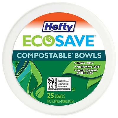 Hefty EcoSave Molded Fiber Bowl - 25ct