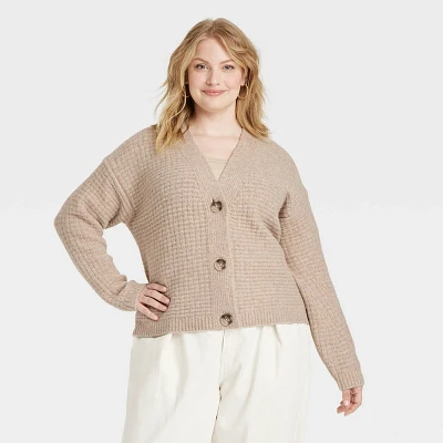 Women Cozy Knit Button-Down Cardigan