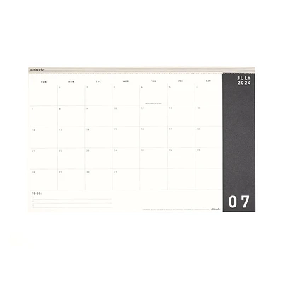 Altitude 2024-25 Monthly Desk Calendar 11x17 Black and White