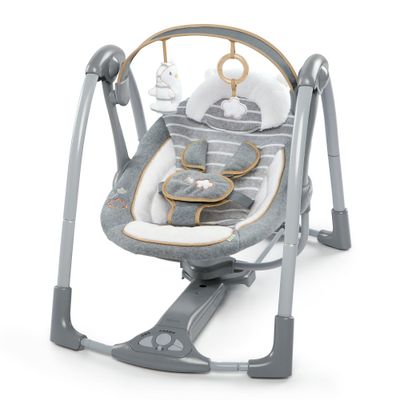 Ingenuity Boutique Collection Deluxe Swing n Go Portable Baby Swing - Bella Teddy