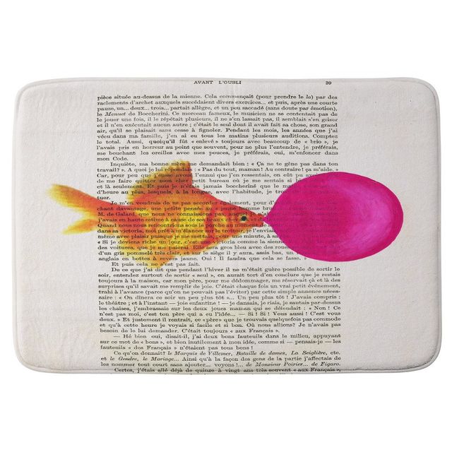 Coco De Paris Goldfish with Bubblegum Cushion Bath Mat (36x24) Orange - Deny Designs