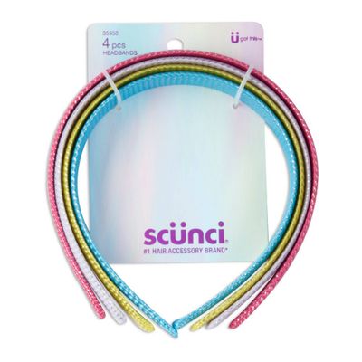 scnci Kids Thin Sparkle Woven Headbands - Assorted Brights - 4pcs