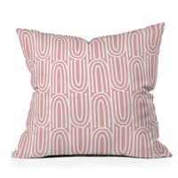 Mirimo Bows Outdoor Throw Pillow Pink/White