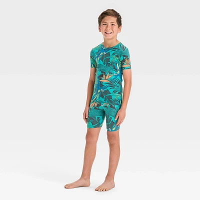 Boy 2pc Jungle Printed Tight Fit Knit Sweater Pajama Set - & 4