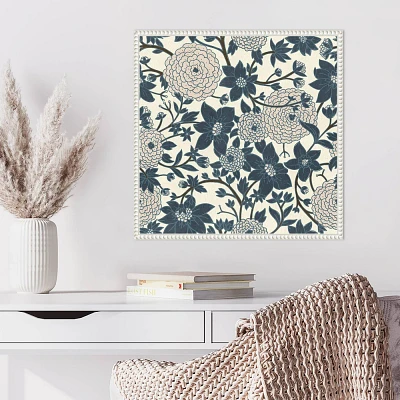 Amanti Art Puff Ball Vines Cream by Katie Oshea Framed Canvas Wall Art Print