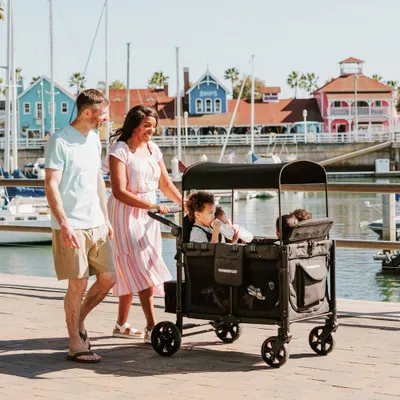 WONDERFOLD W4 Elite Quad Folding Stroller Wagon