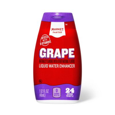 Grape Liquid Water Enhancer Drops - 1.62 fl oz - Market Pantry