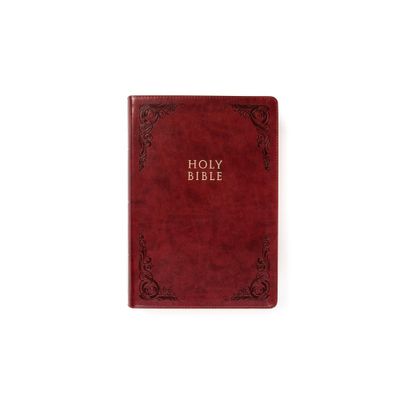 KJV Super Giant Print Reference Bible, Burgundy Leathertouch, Indexed - Large Print by Holman Bible Publishers (Leather Bound)