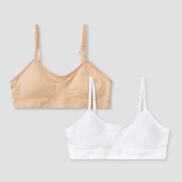 Girls Solid 2pk Seamless Bra