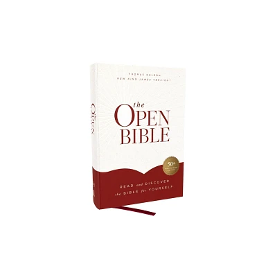 The Open Bible: Read and Discover the Bible for Yourself (Nkjv, Hardcover, Red Letter, Comfort Print) - by Thomas Nelson