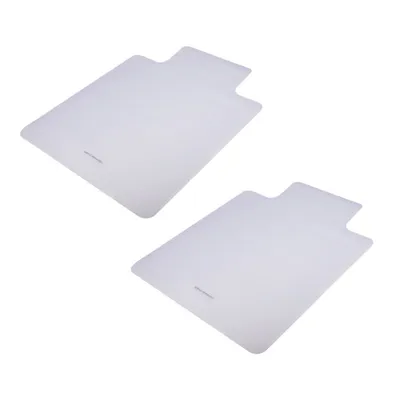 Mind Reader Office Chair Mat for Carpet, Chair Mat, PVC, 47.5L x 35.5W x 0.125H, Set of 2, Clear