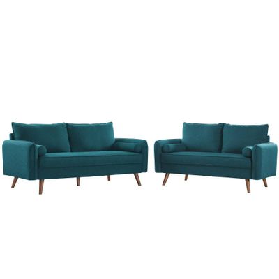 Revive Upholstered Fabric Sofa and Loveseat Set  - Modway