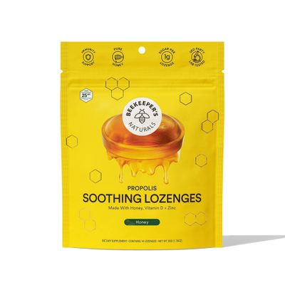 Beekeepers Naturals Propolis Soothing Lozenges - Honey - 14ct