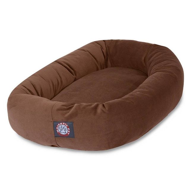 Majestic Pet Suede Bagel Dog Bed - Copper