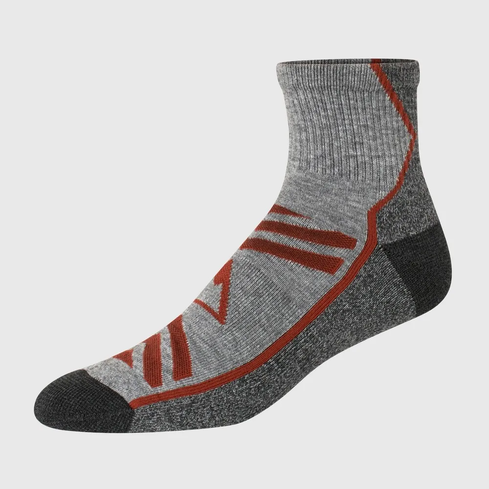 Hanes Premium Mens Peaks Triangle Explorer Ankle Socks 3pk - Gray 6-12