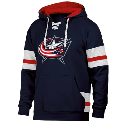 NHL Columbus Blue Jackets ens Long Sleeve Hooded Sweatshirt with Lace