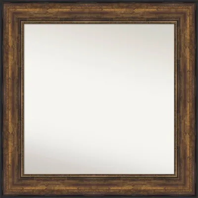 Amanti Art 34x34 Non-Beveled Ballroom Bronze Wall Mirror : Modern Square, Polystyrene Frame, Wall Mount