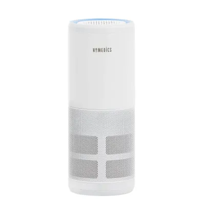 Homedics Portable Hepa Air Purifier White: Nightlight, Captures Mold, Bacteria, Odors, Viruses, Pollen, CARB Certified