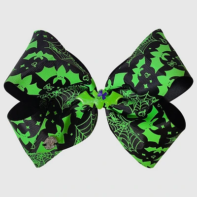 Girls JoJo Siwa Halloween Glow in the Dark Bow - Black/Green