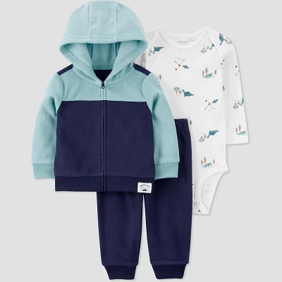 Carters Just One You Baby Boys Colorblock Mountains Top & Bottom Set