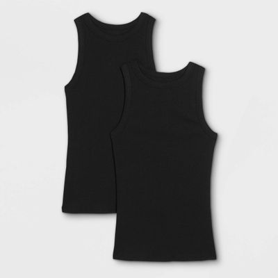 Women Slim Fit Ribbed 2pk Bundle Tank Top