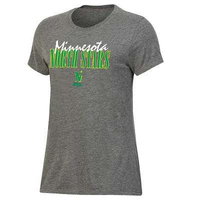 NH Minnesota North Stars Womens  Vintage T-Shirt with Flocking