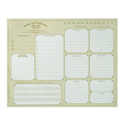 Warner Bros Undated Weekly Planner Notepad 8x10 Schitts Creek Rose Apothecary