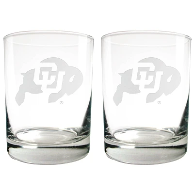 NCAA Colorado Buffaloes Rocks Glass Set - 2pc