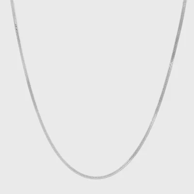 Sterling Silver Herringbone Chain Necklace - A New Day Silver